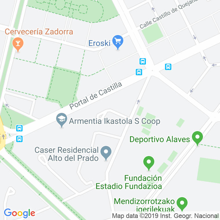 Código Postal calle Gertrudis Gomez De Avelaneda en Vitoria-Gasteiz
