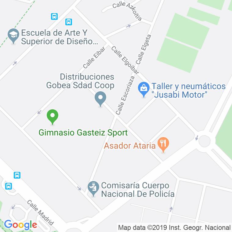 Código Postal calle Escoriaza en Vitoria-Gasteiz