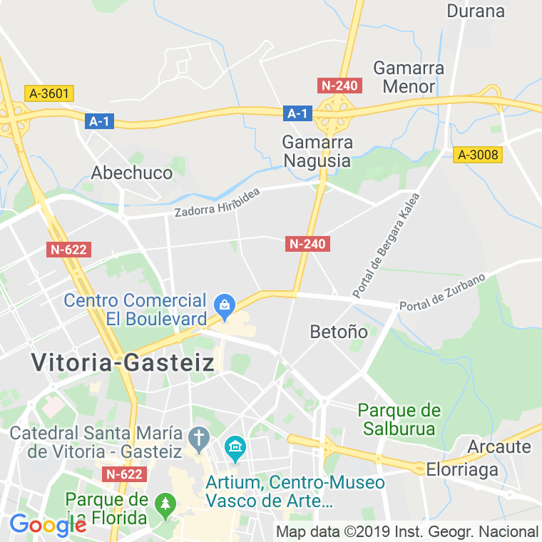 Código Postal calle Vitoria en Vitoria-Gasteiz