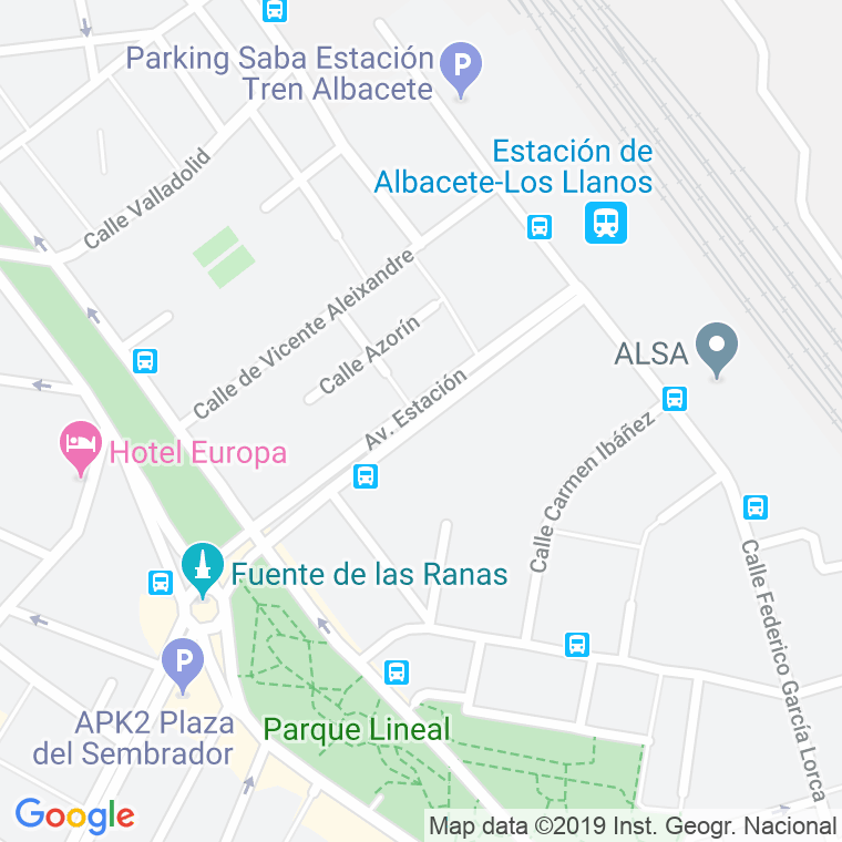 Código Postal calle Estacion, avenida en Albacete