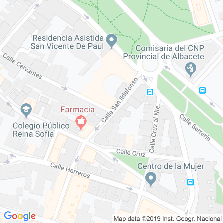 Código Postal calle San Ildefonso en Albacete