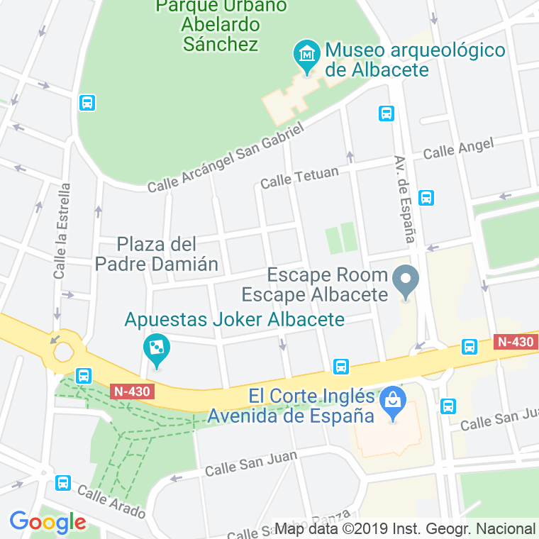 Código Postal calle Muñoz Seca en Albacete