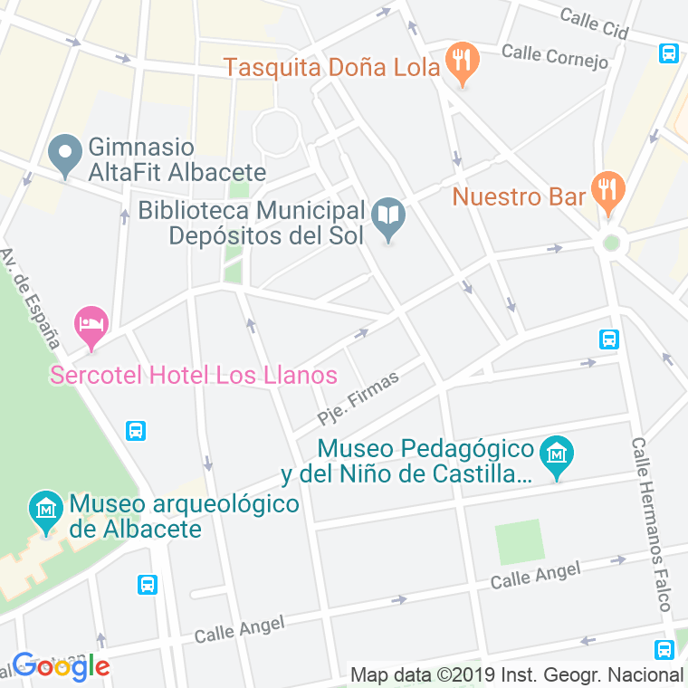 Código Postal calle Padre Jorge Lopez en Albacete
