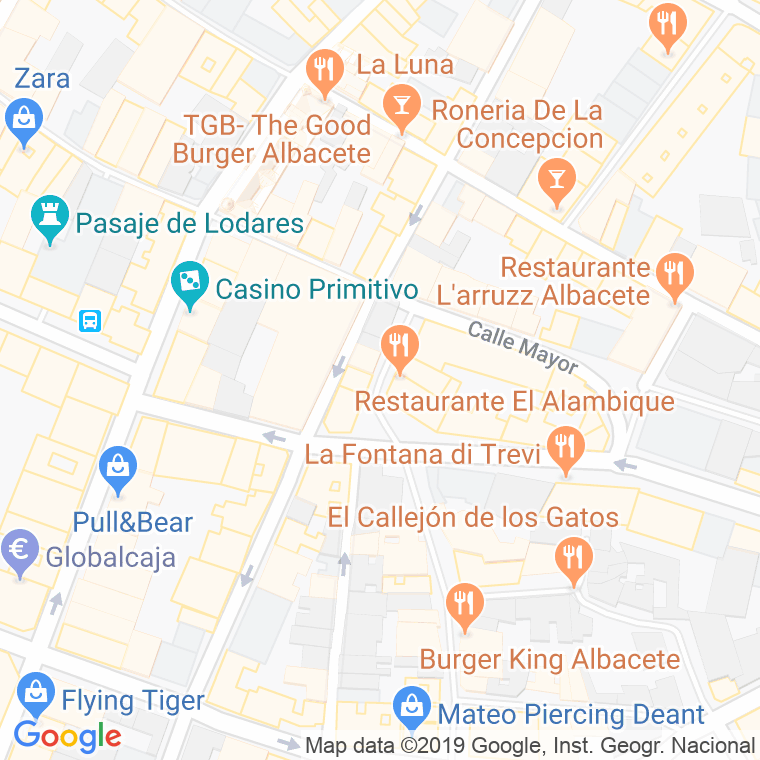 Código Postal calle San Jose, callejon en Albacete