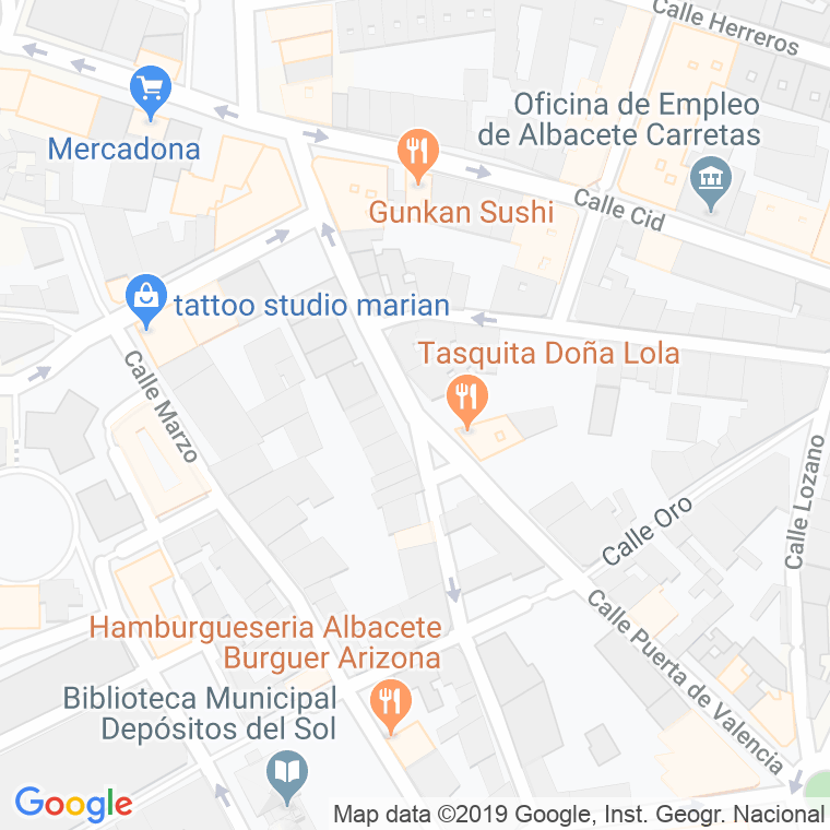 Código Postal calle Santa Quiteria en Albacete