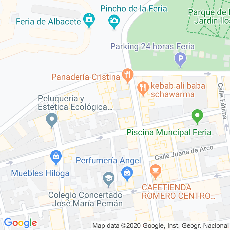 Código Postal calle Quito, callejon en Albacete