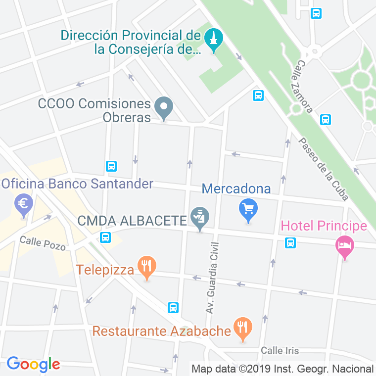 Código Postal calle Arquitecto Fernandez en Albacete