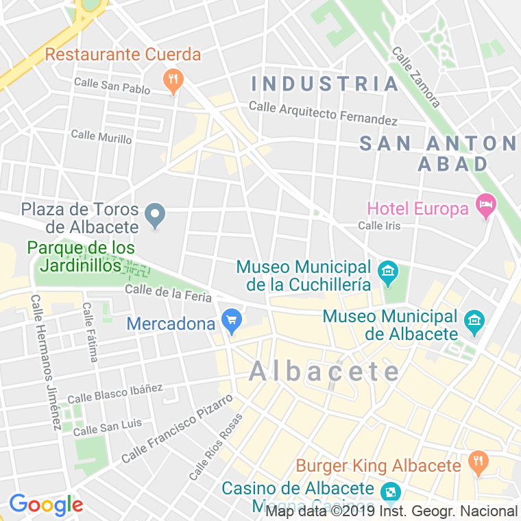 Código Postal calle Baños   (Impares Del 19 Al Final)  (Pares Del 10 Al Final) en Albacete