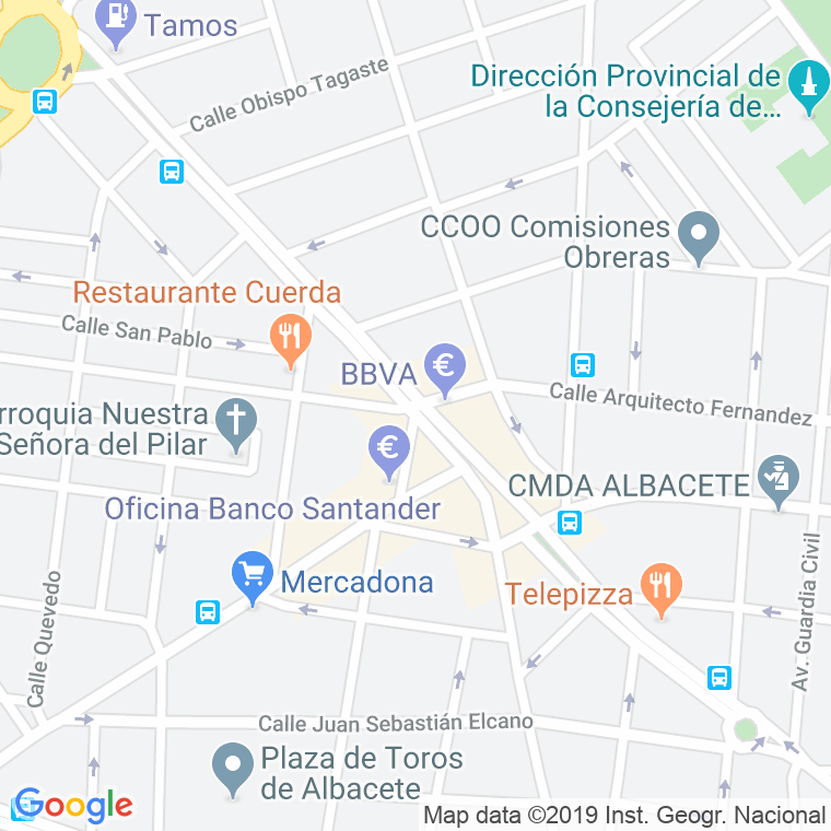 Código Postal calle Diego De Alarcon en Albacete