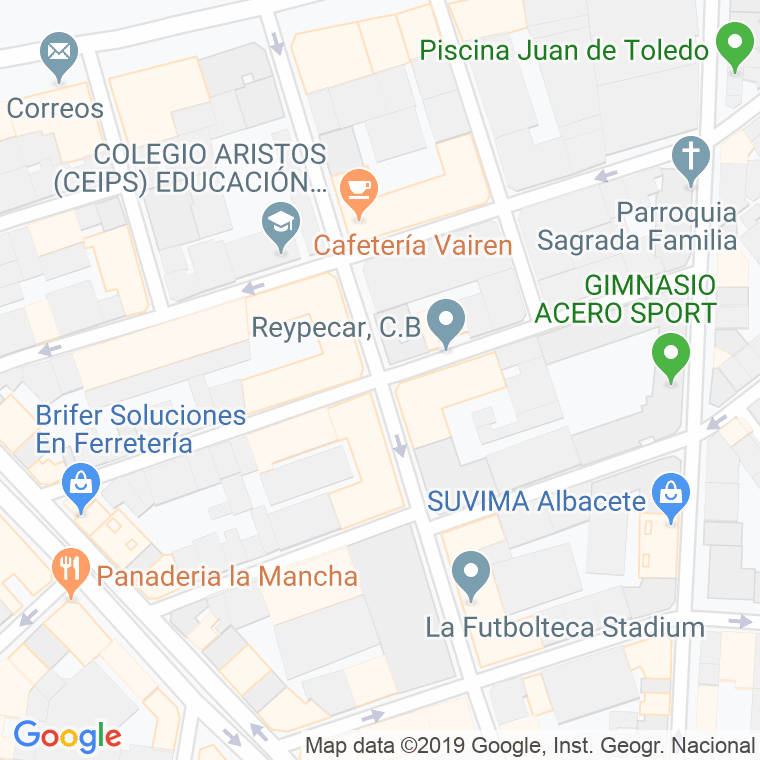 Código Postal calle Fernan Perez De Oliva en Albacete