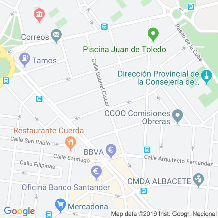Código Postal calle Gabriel Ciscar en Albacete