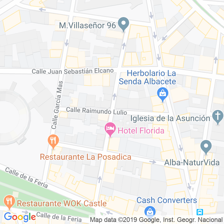 Código Postal calle Raimundo Lulio en Albacete