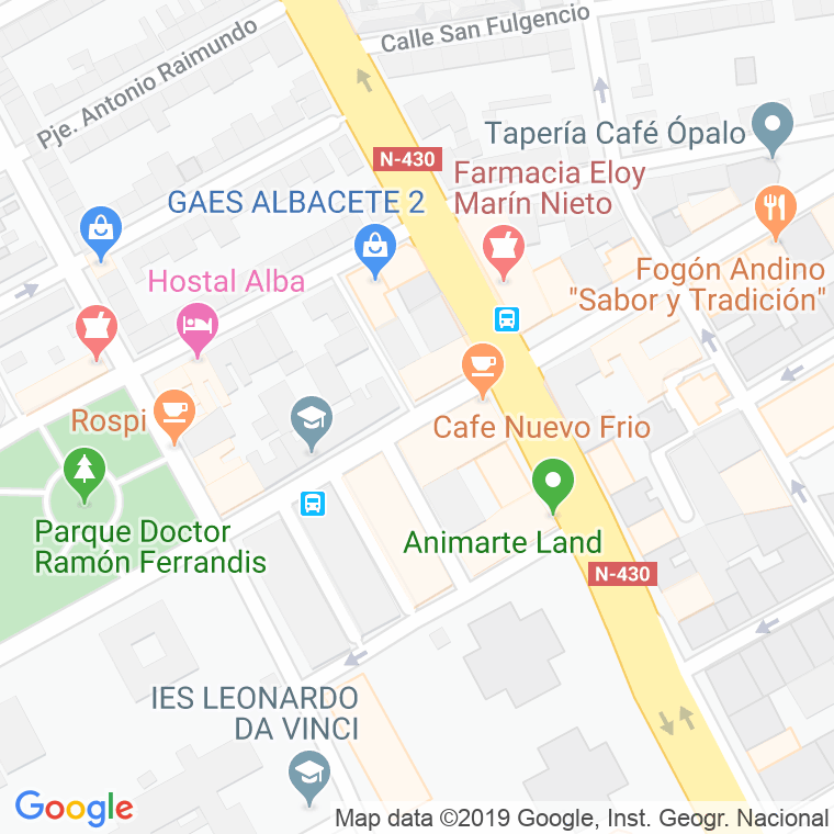 Código Postal calle Antonio Cuevas Belmonte en Albacete