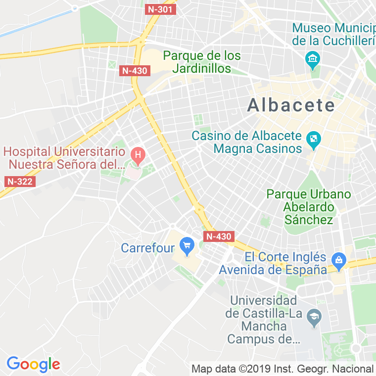 Código Postal calle Circunvalacion, paseo (Pares Del 2 Al Final) en Albacete