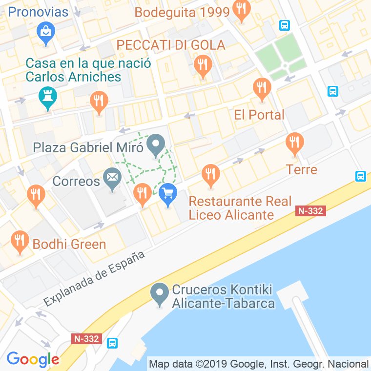 Código Postal calle Coloma en Alacant/Alicante