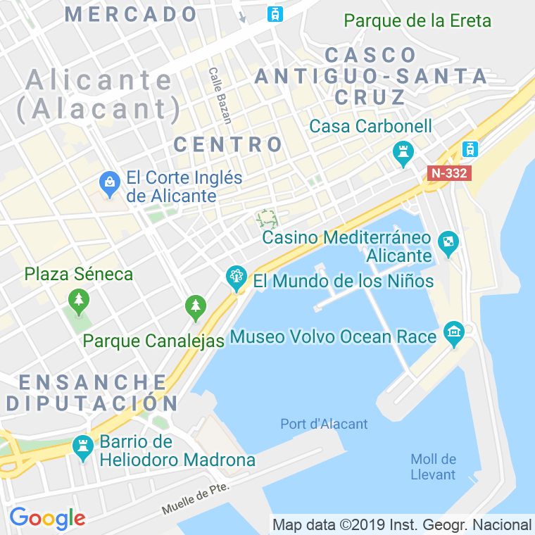 Código Postal calle Conde De Vallellano, pasaje en Alacant/Alicante