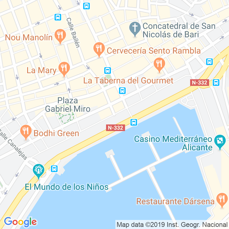 Código Postal calle Explanada De España, paseo (Impares Del 13 Al Final)  (Pares Del 12 Al Final) en Alacant/Alicante