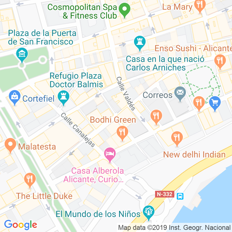 Código Postal calle Rafael Terol en Alacant/Alicante