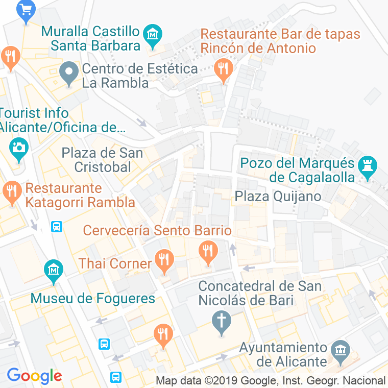 Código Postal calle Cisneros en Alacant/Alicante