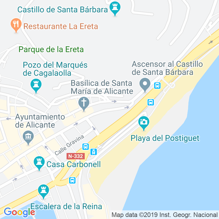 Código Postal calle Paseito Ramiro, plaza en Alacant/Alicante