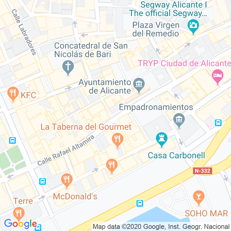 Código Postal calle Portico De Ansaldo en Alacant/Alicante