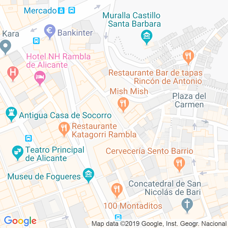 Código Postal calle San Cristobal, plaza en Alacant/Alicante