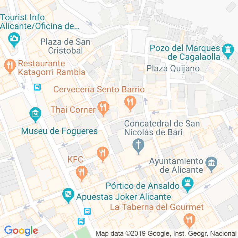 Código Postal calle San Pascual en Alacant/Alicante