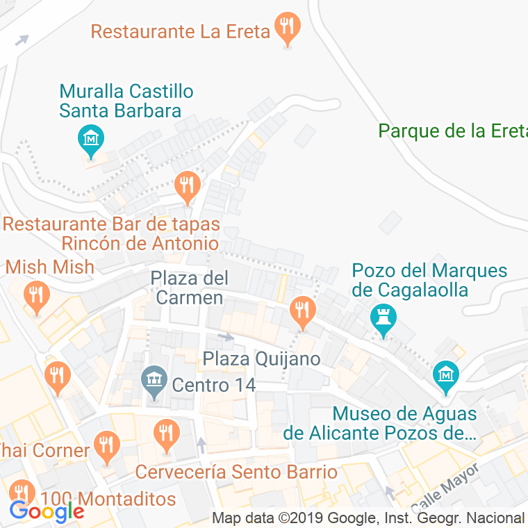 Código Postal calle San Roque en Alacant/Alicante