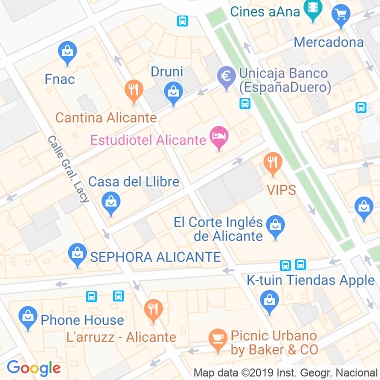 Código Postal calle Poeta Vila Y Blanco en Alacant/Alicante