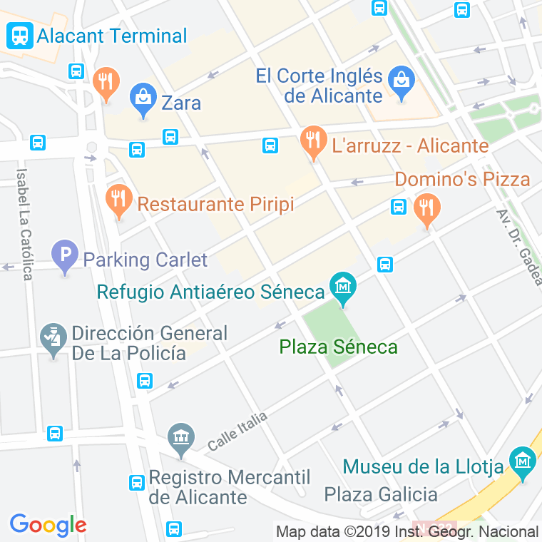 Código Postal calle Reyes Catolicos en Alacant/Alicante