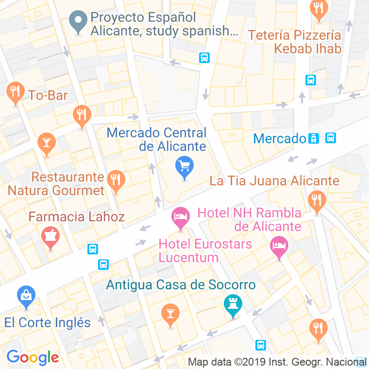 Código Postal calle Central De Abastos, mercado en Alacant/Alicante