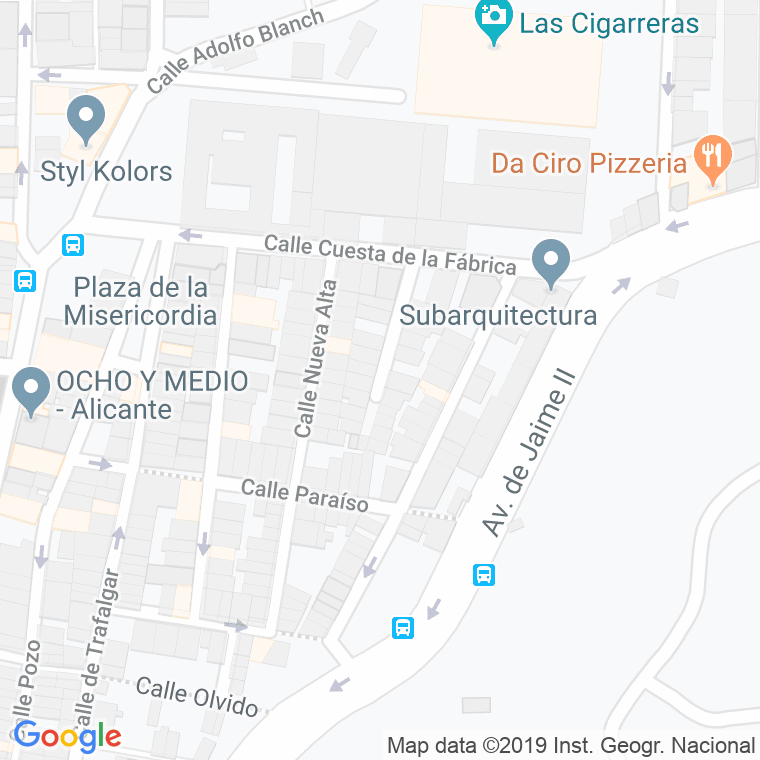 Código Postal calle Manuel De Olalde en Alacant/Alicante