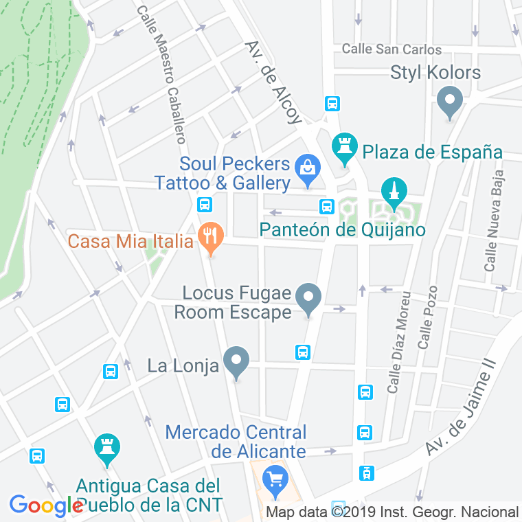 Código Postal calle Pintor Velazquez en Alacant/Alicante
