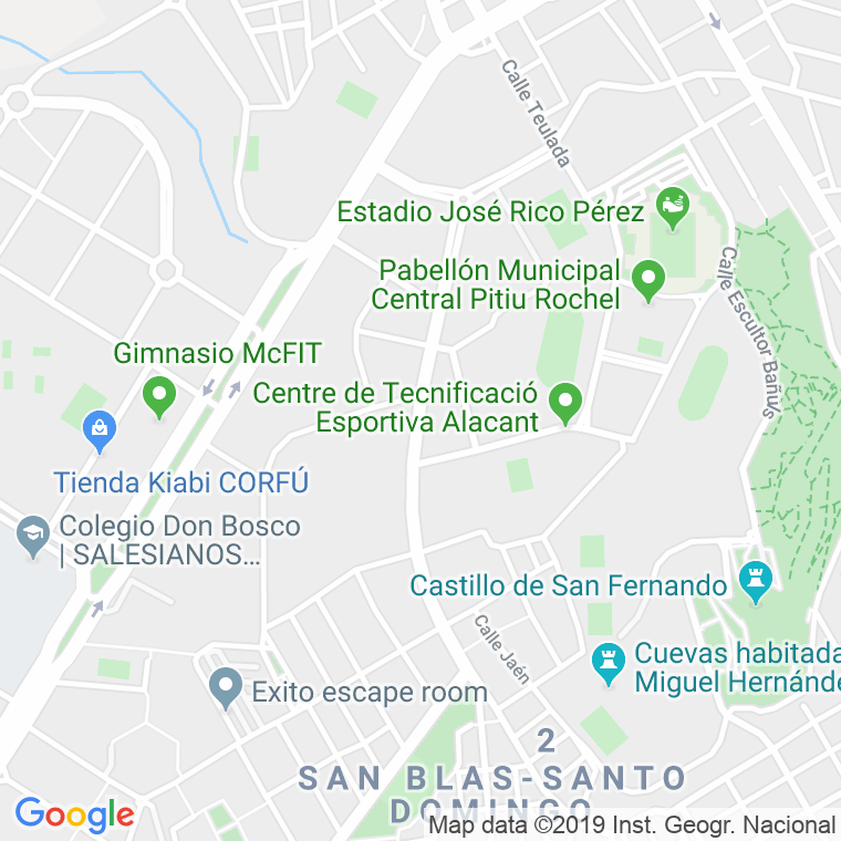 Código Postal calle Doctor Rico en Alacant/Alicante