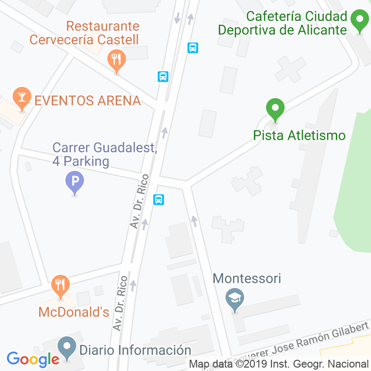 Código Postal calle Hondon De Las Nieves en Alacant/Alicante