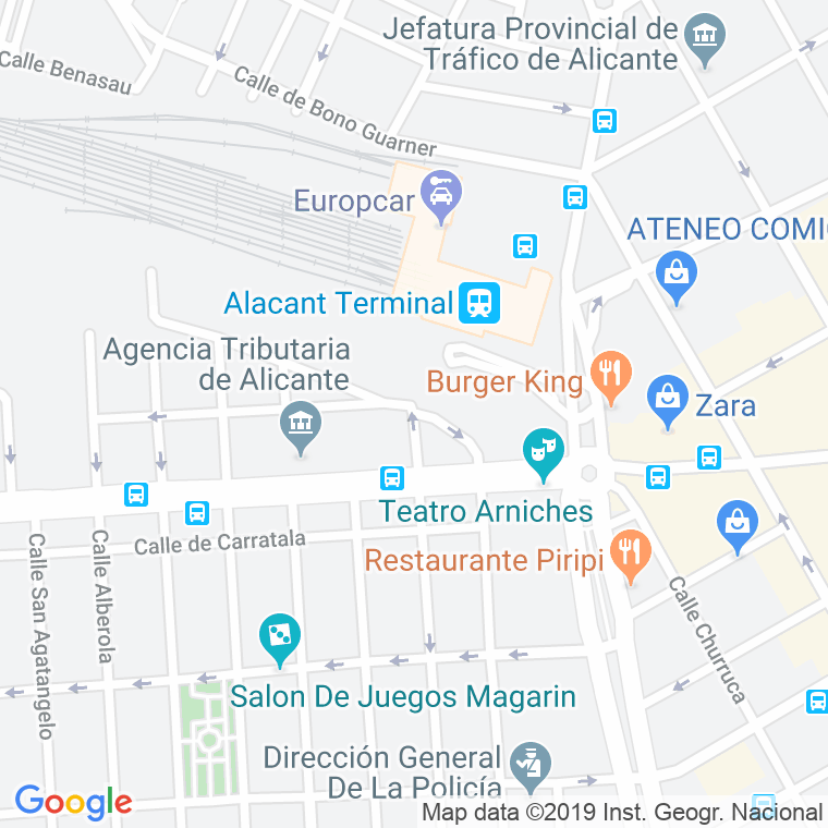 Código Postal calle Alcalde Ramon Hernandez en Alacant/Alicante