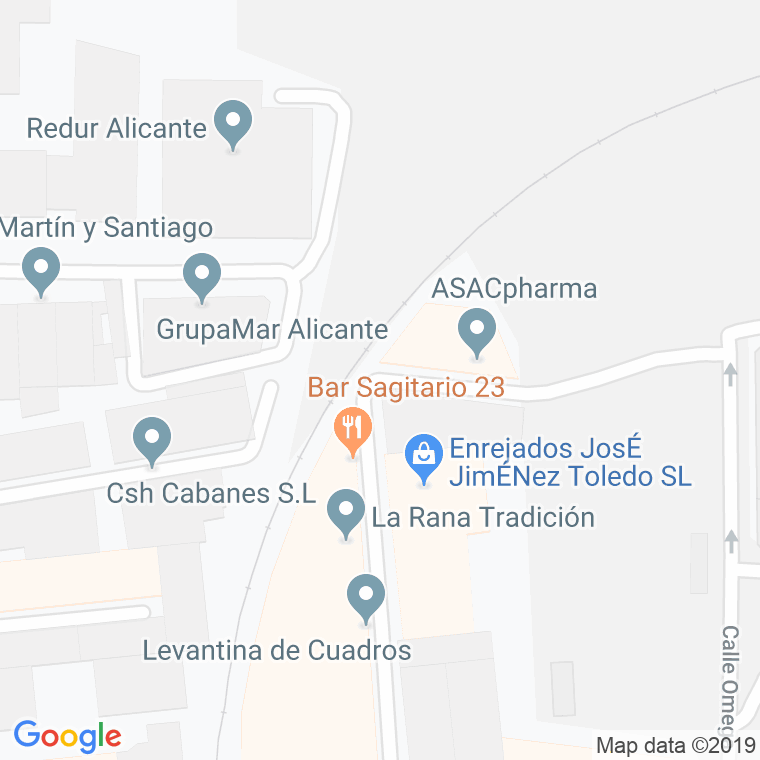 Código Postal calle Capricornio en Alacant/Alicante