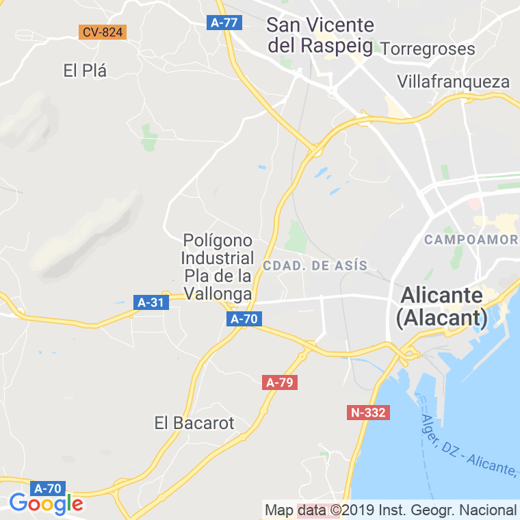 Código Postal calle Cremades en Alacant/Alicante