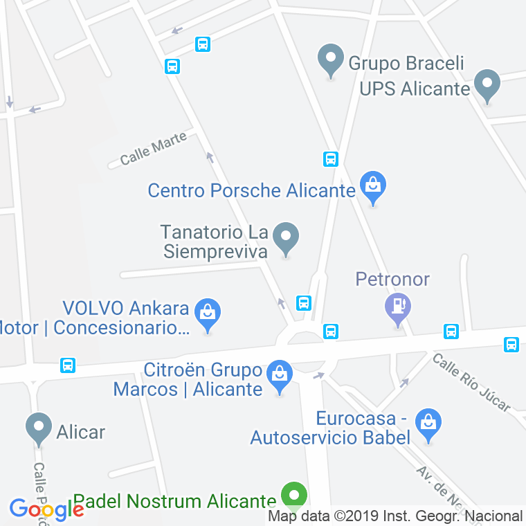 Código Postal calle Mercurio en Alacant/Alicante