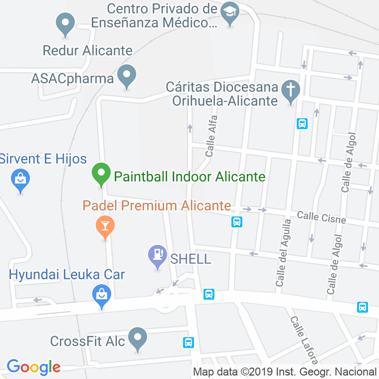 Código Postal calle Omega en Alacant/Alicante