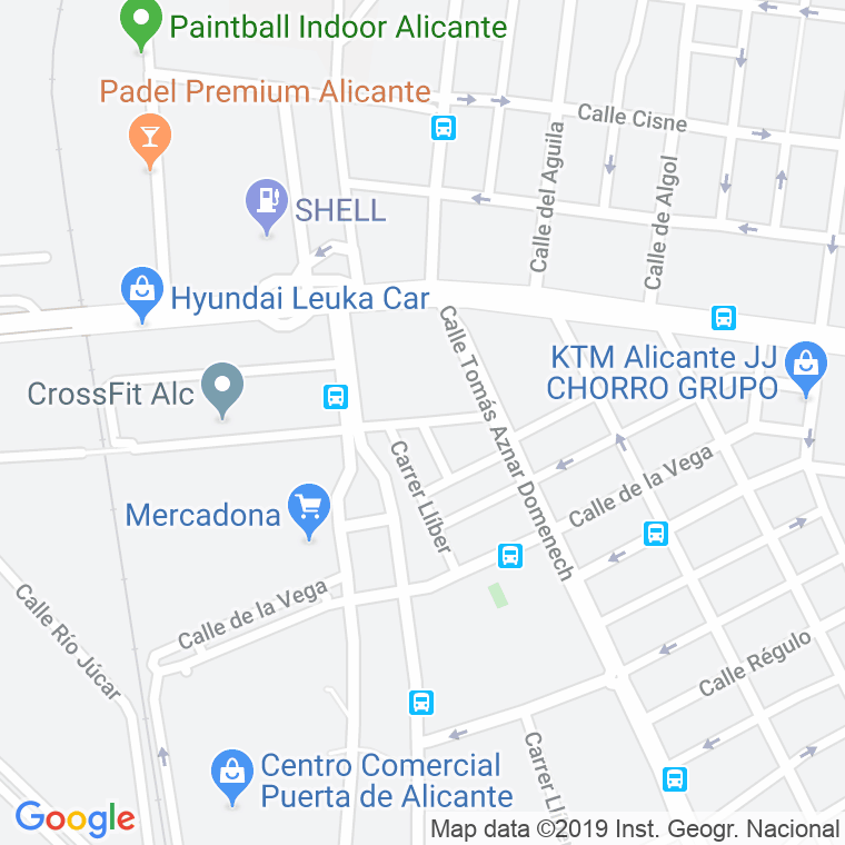 Código Postal calle Constelacion, La en Alacant/Alicante
