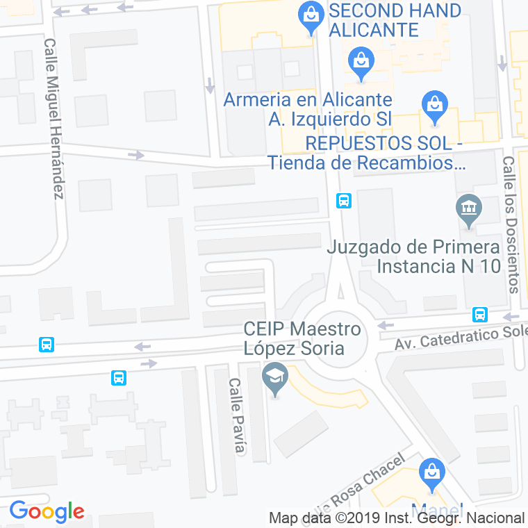 Código Postal calle Dominguez Margarit en Alacant/Alicante