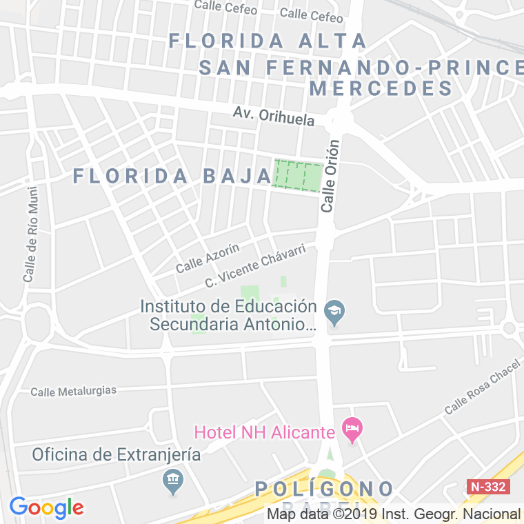 Código Postal calle Fernando Madroñal en Alacant/Alicante