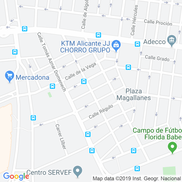 Código Postal calle Lafora en Alacant/Alicante