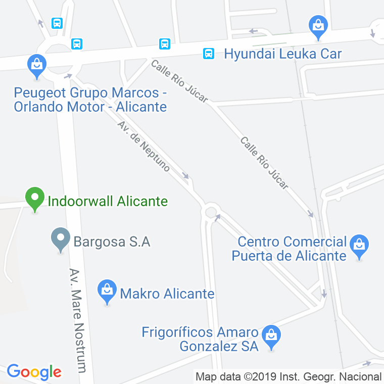 Código Postal calle Neptuno, avenida en Alacant/Alicante