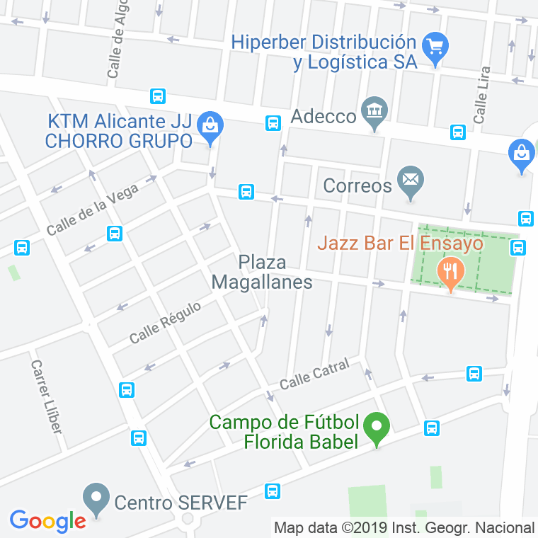 Código Postal calle Rigel en Alacant/Alicante