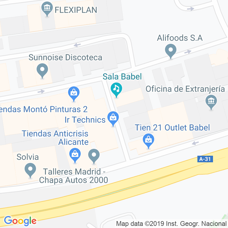Código Postal calle Comercio en Alacant/Alicante