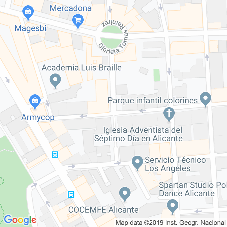 Código Postal calle Zarandieta en Alacant/Alicante