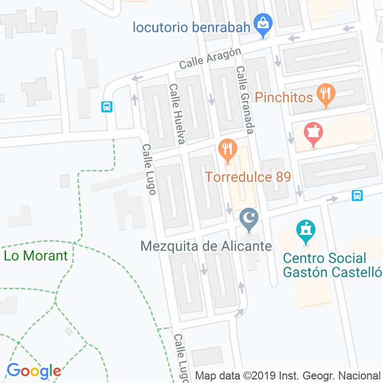 Código Postal calle Huelva en Alacant/Alicante