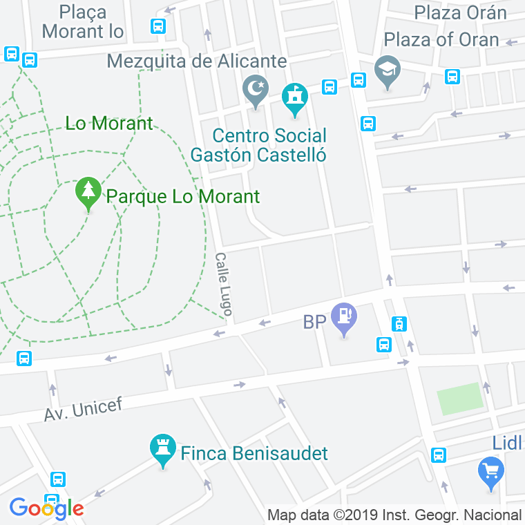 Código Postal calle Poeta Gerardo Diego en Alacant/Alicante